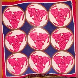 100%Silk Vintage ESPRIT Post Modern Design Scarf